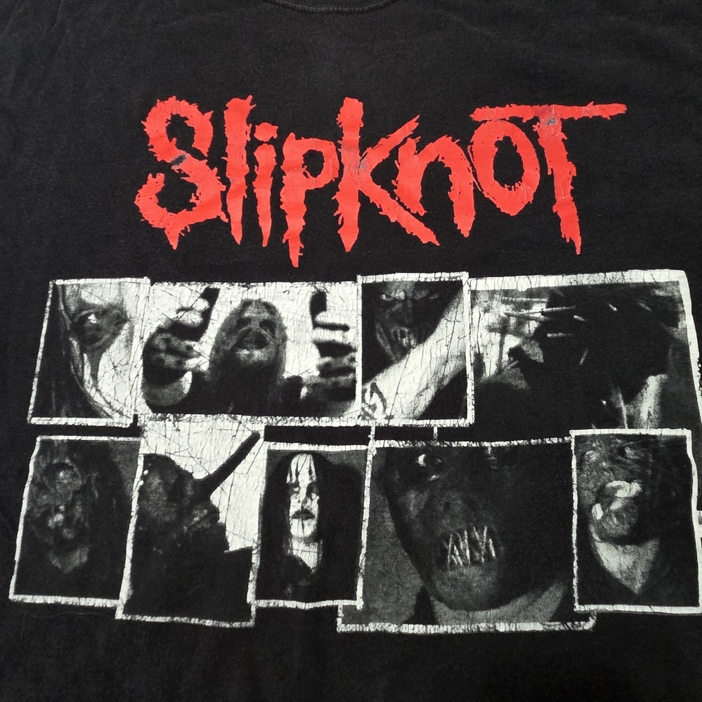Slipknot Vtg 2000s Metal Band Tee Member Grid Hanes XL - Picture 6 of 8